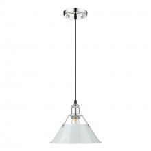  3306-M CH-DB - Orwell CH Medium Pendant - 10" in Chrome with Dusky Blue shade